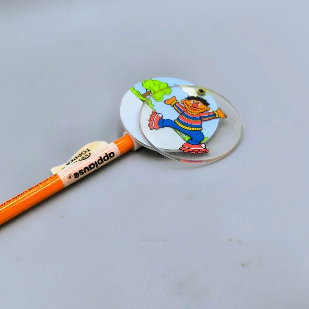 Vintage Sesame Street Ernie Teeter Totter Pencil with Topper Applause